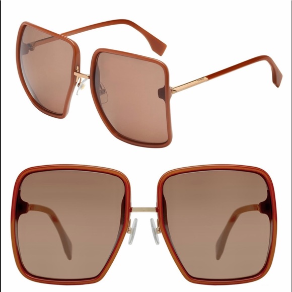 Fendi angular square sunglasses main image 8